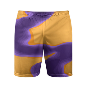 Мужские шорты спортивные с принтом Фиолетовая река в Санкт-Петербурге,  |  | абстракция | волна | песок | река | фон