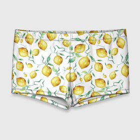 Мужские купальные плавки 3D с принтом Лимоны Нарисованные Акварелью , Полиэстер 85%, Спандекс 15% |  | lemon | nature | summer | акварель | лето | лимон | нарисованые | природа | фрукты