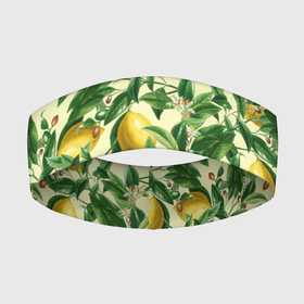 Повязка на голову 3D с принтом Лимоны На Ветках в Тюмени,  |  | lemon | nature | summer | ветка | лето | лимон | природа | фрукты