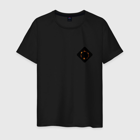 Мужская футболка хлопок с принтом Знак Тьмы из Dark Souls   мини в Санкт-Петербурге, 100% хлопок | прямой крой, круглый вырез горловины, длина до линии бедер, слегка спущенное плечо. | 