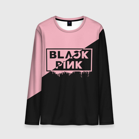 Мужской лонгслив 3D с принтом BLACKPINK | BIG LOGO в Белгороде, 100% полиэстер | длинные рукава, круглый вырез горловины, полуприлегающий силуэт | Тематика изображения на принте: black  pink | blackpink | jennie | jisoo | k pop | lalisa | группа | к поп | корейская группа | розовый | черный
