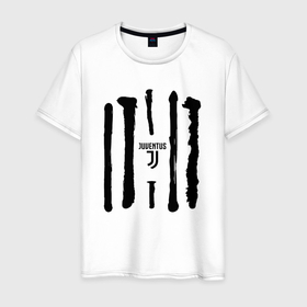 Мужская футболка хлопок с принтом Juventus   Drawing paint (2022) в Екатеринбурге, 100% хлопок | прямой крой, круглый вырез горловины, длина до линии бедер, слегка спущенное плечо. | Тематика изображения на принте: 0x00000123 | drawing paint | juventus | полосы | юве | ювентус