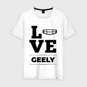 Мужская футболка хлопок с принтом Geely Love Classic , 100% хлопок | прямой крой, круглый вырез горловины, длина до линии бедер, слегка спущенное плечо. | auto | brand | geely | logo | love | symbol | авто | бренд | гили | джили | лого | символ