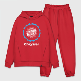Мужской костюм хлопок OVERSIZE с принтом Chrysler в стиле Top Gear ,  |  | auto | brand | chrysler | gear | logo | symbol | top | авто | бренд | гир | крайслер | лого | символ | топ