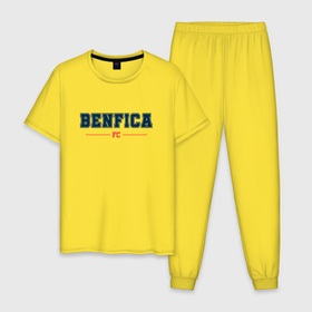 Мужская пижама хлопок с принтом Benfica FC Classic в Екатеринбурге, 100% хлопок | брюки и футболка прямого кроя, без карманов, на брюках мягкая резинка на поясе и по низу штанин
 | Тематика изображения на принте: benfica | club | football | logo | бенфика | клуб | лого | мяч | символ | спорт | футбол | футболист | футболисты | футбольный