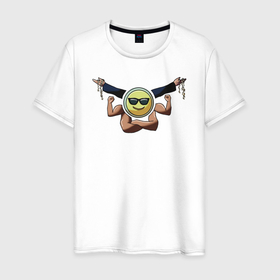 Мужская футболка хлопок с принтом COOL  emotion collection в Екатеринбурге, 100% хлопок | прямой крой, круглый вырез горловины, длина до линии бедер, слегка спущенное плечо. | cool | emotion collection | eyehuman | круто | понт | понтова | тренд