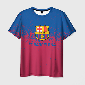 Мужская футболка 3D с принтом fc barcelona в городе Новоалтайск, 100% полиэфир | прямой крой, круглый вырез горловины, длина до линии бедер | barca | barcelona | fc barca | барка | барселона