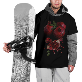 Накидка на куртку 3D с принтом Сочные гранаты на черном фоне в Курске, 100% полиэстер |  | гранат | зерна | зерно | лето | плод | сладкий | сочный гранат | спелый фрукт | урожай | фрукт | ягода