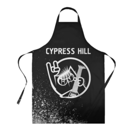 Фартук 3D с принтом Cypress Hill   КОТ   Арт в Санкт-Петербурге, 100% полиэстер | общий размер — 65 х 85 см, ширина нагрудника — 26 см, горловина — 53 см, длина завязок — 54 см, общий обхват в поясе — 173 см. Принт на завязках и на горловине наносится с двух сторон, на основной части фартука — только с внешней стороны | band | cypress | cypress hill | hill | metal | rock | группа | кот | краска | краски | рок | сайпресс | хилл
