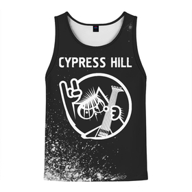 Мужская майка 3D с принтом Cypress Hill   КОТ   Арт в Тюмени, 100% полиэстер | круглая горловина, приталенный силуэт, длина до линии бедра. Пройма и горловина окантованы тонкой бейкой | Тематика изображения на принте: band | cypress | cypress hill | hill | metal | rock | группа | кот | краска | краски | рок | сайпресс | хилл
