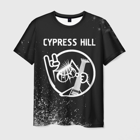 Мужская футболка 3D с принтом Cypress Hill   КОТ   Арт в Новосибирске, 100% полиэфир | прямой крой, круглый вырез горловины, длина до линии бедер | band | cypress | cypress hill | hill | metal | rock | группа | кот | краска | краски | рок | сайпресс | хилл