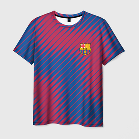 Мужская футболка 3D с принтом fc barcelona | барселона fc | абстракция в городе Новоалтайск, 100% полиэфир | прямой крой, круглый вырез горловины, длина до линии бедер | barca | barcelona | fc barca | барка | барселона