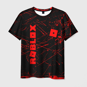 Мужская футболка 3D с принтом ROBLOX красный логотип в Белгороде, 100% полиэфир | прямой крой, круглый вырез горловины, длина до линии бедер | Тематика изображения на принте: roblox | игра | компьютерная игра | логотип | онлайн | онлайн игра | роблакс | роблокс