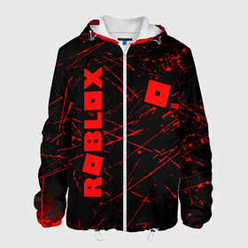 Мужская куртка 3D с принтом ROBLOX красный логотип , ткань верха — 100% полиэстер, подклад — флис | прямой крой, подол и капюшон оформлены резинкой с фиксаторами, два кармана без застежек по бокам, один большой потайной карман на груди. Карман на груди застегивается на липучку | Тематика изображения на принте: roblox | игра | компьютерная игра | логотип | онлайн | онлайн игра | роблакс | роблокс