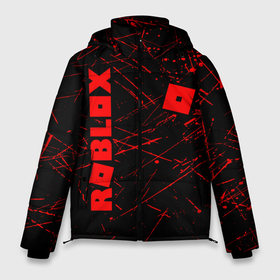 Мужская зимняя куртка 3D с принтом ROBLOX красный логотип в Белгороде, верх — 100% полиэстер; подкладка — 100% полиэстер; утеплитель — 100% полиэстер | длина ниже бедра, свободный силуэт Оверсайз. Есть воротник-стойка, отстегивающийся капюшон и ветрозащитная планка. 

Боковые карманы с листочкой на кнопках и внутренний карман на молнии. | Тематика изображения на принте: roblox | игра | компьютерная игра | логотип | онлайн | онлайн игра | роблакс | роблокс