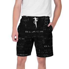 Мужские шорты 3D с принтом Black Memories в Тюмени,  полиэстер 100% | прямой крой, два кармана без застежек по бокам. Мягкая трикотажная резинка на поясе, внутри которой широкие завязки. Длина чуть выше колен | надпись | тьма | фраза | чёрный