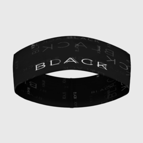 Повязка на голову 3D с принтом Black Memories в Белгороде,  |  | надпись | тьма | фраза | чёрный