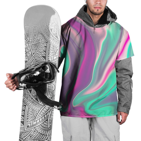 Накидка на куртку 3D с принтом Digital Wave в Тюмени, 100% полиэстер |  | абстракция | волны | жидкость | краска | красочная | линии | разноцветная | смешение цветов | яркая