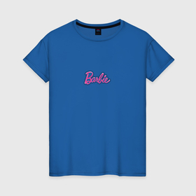 Женская футболка хлопок с принтом Яркая Барби в Курске, 100% хлопок | прямой крой, круглый вырез горловины, длина до линии бедер, слегка спущенное плечо | barbie | барби | девочка | игра | кукла | розовый