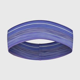 Повязка на голову 3D с принтом Абстрактный синий полосатый узор в Екатеринбурге,  |  | abstract | blue | pattern | striped | абстрактный синий | полосатый узор