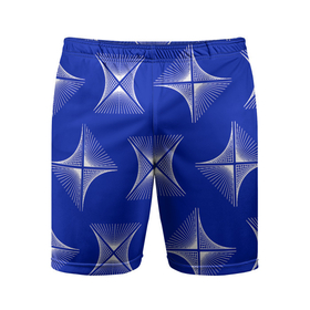 Мужские шорты спортивные с принтом ABSTRACT PATTERN ON A BLUE BACKGROUND в Кировске,  |  | иллюзия | синий | текстура | узор | фон | цветное