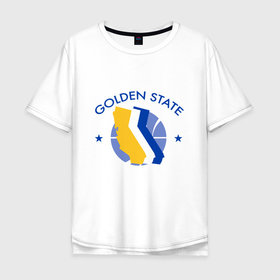 Мужская футболка хлопок Oversize с принтом Golden State Game , 100% хлопок | свободный крой, круглый ворот, “спинка” длиннее передней части | basketball | game | golden s | nba | warriors | баскетбол | баскетболист | карри | мяч | нба | спорт | спортсмен