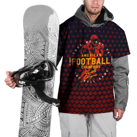 Накидка на куртку 3D с принтом Американский футбол    футболист в Курске, 100% полиэстер |  | америка | американский  футбол | мяч | спорт | футбол