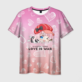 Мужская футболка 3D с принтом Цубамэ Коясу Kaguya sama:  Love is War в Петрозаводске, 100% полиэфир | прямой крой, круглый вырез горловины, длина до линии бедер | love is war | аниме | анимешники | в любви как на войне | госпожа кагуя | тян | тянка | цубамэ коясу | цубамэ коясу kaguya sama