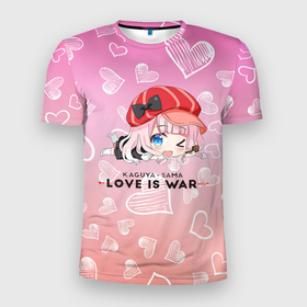 Мужская футболка 3D Slim с принтом Цубамэ Коясу Kaguya sama:  Love is War в Петрозаводске, 100% полиэстер с улучшенными характеристиками | приталенный силуэт, круглая горловина, широкие плечи, сужается к линии бедра | love is war | аниме | анимешники | в любви как на войне | госпожа кагуя | тян | тянка | цубамэ коясу | цубамэ коясу kaguya sama