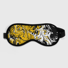 Маска для сна 3D с принтом Черно желтые разводы в Кировске, внешний слой — 100% полиэфир, внутренний слой — 100% хлопок, между ними — поролон |  | абстракция | желтый | краска | пятна | разводны | черный