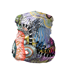 Бандана-труба 3D с принтом Подводный цветочно коралловый мир в Санкт-Петербурге, 100% полиэстер, ткань с особыми свойствами — Activecool | плотность 150‒180 г/м2; хорошо тянется, но сохраняет форму | абстрактные цветы | акварельные цветы | бесшовный паттерн | бесшовный плательный | коралловый мир | кораллы | необычные цветы | подводный мир | фантазийные цветы | цветочный | цветочный патт