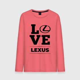 Мужской лонгслив хлопок с принтом Lexus Love Classic в Новосибирске, 100% хлопок |  | auto | brand | lexus | logo | love | symbol | авто | бренд | лексус | лого | символ