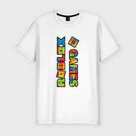Мужская футболка хлопок Slim с принтом Roblox Lego Game , 92% хлопок, 8% лайкра | приталенный силуэт, круглый вырез ворота, длина до линии бедра, короткий рукав | roblox | лего | мобильные игры | роблокс | роблокс игры