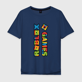 Мужская футболка хлопок Oversize с принтом Roblox Lego Game в Тюмени, 100% хлопок | свободный крой, круглый ворот, “спинка” длиннее передней части | roblox | лего | мобильные игры | роблокс | роблокс игры