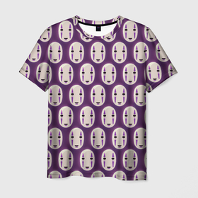 Мужская футболка 3D с принтом Kaonashi Faces , 100% полиэфир | прямой крой, круглый вырез горловины, длина до линии бедер | аниме | божество | дух | лица | маски | хаяо миядзаки