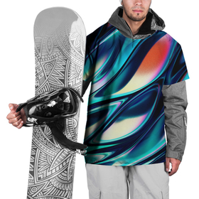 Накидка на куртку 3D с принтом Abstract Wave , 100% полиэстер |  | Тематика изображения на принте: абстракция | волны | жидкость | краска | красочная | линии | разноцветная | смешение цветов | яркая