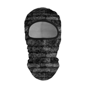 Балаклава 3D с принтом Стена из черного кирпича Лофт в Тюмени, 100% полиэстер, ткань с особыми свойствами — Activecool | плотность 150–180 г/м2; хорошо тянется, но при этом сохраняет форму. Закрывает шею, вокруг отверстия для глаз кайма. Единый размер | black | loft | геометрический узор | каменный | кирпичный | лофт | текстура камня | черный