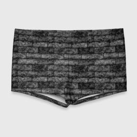 Мужские купальные плавки 3D с принтом Стена из черного кирпича Лофт в Тюмени, Полиэстер 85%, Спандекс 15% |  | black | loft | геометрический узор | каменный | кирпичный | лофт | текстура камня | черный