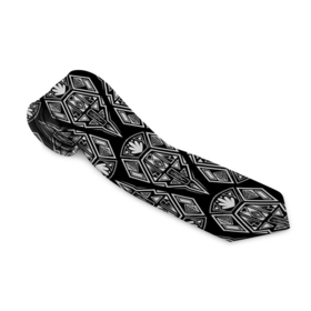 Галстук 3D с принтом Черно белый арт деко в Санкт-Петербурге, 100% полиэстер | Длина 148 см; Плотность 150-180 г/м2 | art deco | black | geometric pattern | арт деко | геометрический узор | деко | черно белый | черный