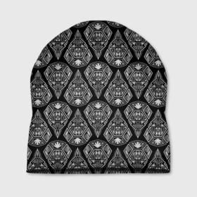 Шапка 3D с принтом Черно белый арт деко в Санкт-Петербурге, 100% полиэстер | универсальный размер, печать по всей поверхности изделия | art deco | black | geometric pattern | арт деко | геометрический узор | деко | черно белый | черный