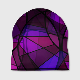 Шапка 3D с принтом Абстрактный в пурпурных тонах узор , 100% полиэстер | универсальный размер, печать по всей поверхности изделия | abstraction | purple | абстрактный узор | круги | пурпурный | современный | фиолетовый