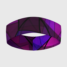 Повязка на голову 3D с принтом Абстрактный в пурпурных тонах узор в Кировске,  |  | abstraction | purple | абстрактный узор | круги | пурпурный | современный | фиолетовый