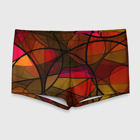Мужские купальные плавки 3D с принтом Абстрактный узор в оранжево красных тонах в Белгороде, Полиэстер 85%, Спандекс 15% |  | abstraction | brown | абстрактный узор | коричневый | красный | круги | оранжевый