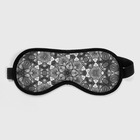 Маска для сна 3D с принтом Черно белый геометрический мозаичный узор в Кировске, внешний слой — 100% полиэфир, внутренний слой — 100% хлопок, между ними — поролон |  | geometric   pattern | mosaic | геометрический узор | мозаика | серый | черно белый