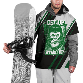 Накидка на куртку 3D с принтом Голова злой гориллы в Екатеринбурге, 100% полиэстер |  | Тематика изображения на принте: gorilla | голова обезьяны | горилла | злая горилла | обезьяна