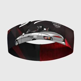 Повязка на голову 3D с принтом Honda S2000 в Санкт-Петербурге,  |  | honda | honda s2000 | s2000 | автомобиль | гоночная машина | гоночное авто | машина | хонда