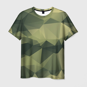 Мужская футболка 3D с принтом 3д полигоны   камуфляж в Тюмени, 100% полиэфир | прямой крой, круглый вырез горловины, длина до линии бедер | camouflage | геометрия | камуфляж | маскировка | ромбы