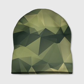 Шапка 3D с принтом 3д полигоны   камуфляж в Белгороде, 100% полиэстер | универсальный размер, печать по всей поверхности изделия | camouflage | геометрия | камуфляж | маскировка | ромбы