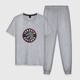 Мужская пижама хлопок с принтом Торонто Рэпторс NBA в Курске, 100% хлопок | брюки и футболка прямого кроя, без карманов, на брюках мягкая резинка на поясе и по низу штанин
 | nba | toronto raptors | баскетбол | нба | торонто рэпторс