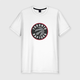 Мужская футболка хлопок Slim с принтом Торонто Рэпторс NBA в Тюмени, 92% хлопок, 8% лайкра | приталенный силуэт, круглый вырез ворота, длина до линии бедра, короткий рукав | nba | toronto raptors | баскетбол | нба | торонто рэпторс